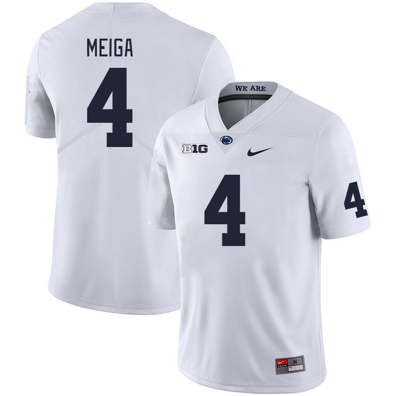 Men #4 Malick Meiga Penn State Nittany Lions College Football Jerseys Stitched Sale-White